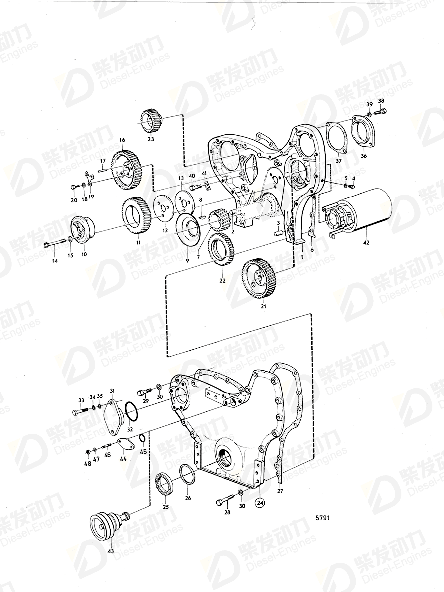 VOLVO Gasket 421061 Drawing